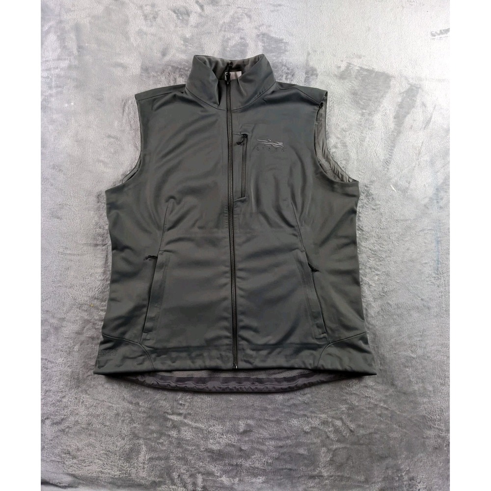 Sitka Gear Jetstream Vest Women XL Gray Lined Full Zip Hunting Outdoors